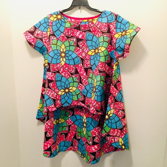 high low ankara tops